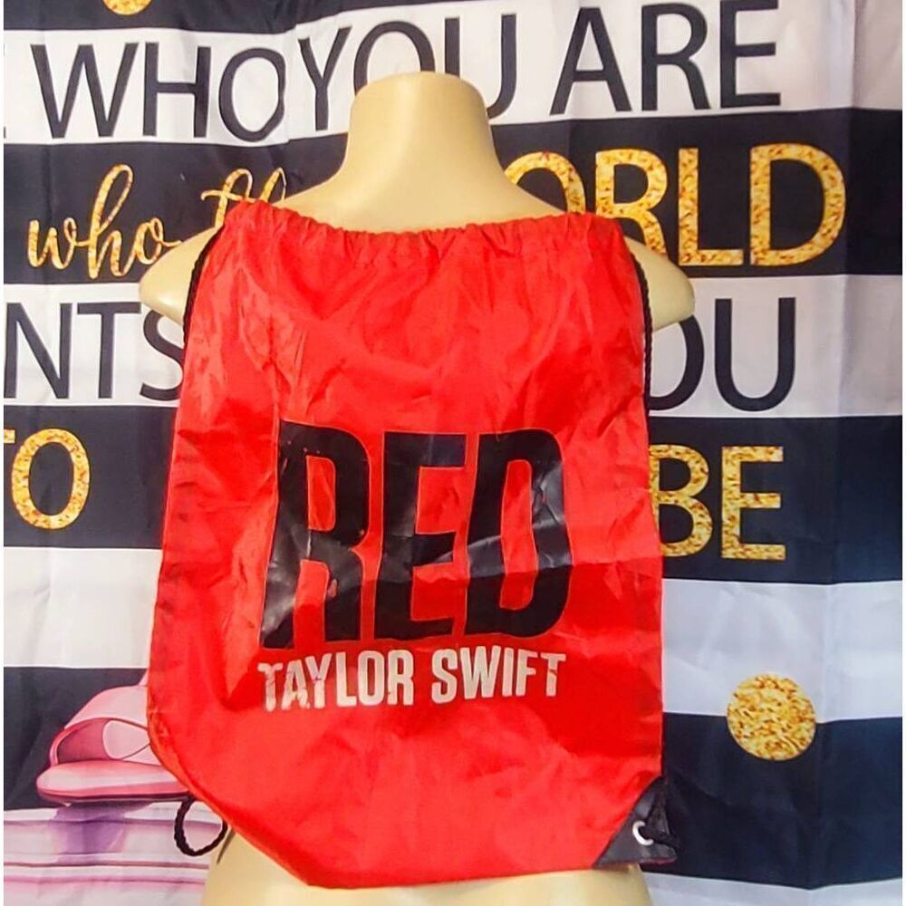 Red Taylor Swift drawstring bag
